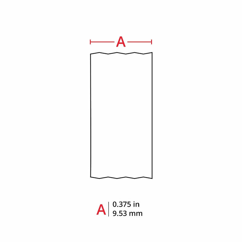 0.375in.W x 252in.L Panel/Surface Labels with Ribbon for M210 and M211 Printers, Continuous Label/Cartridge, White on Red