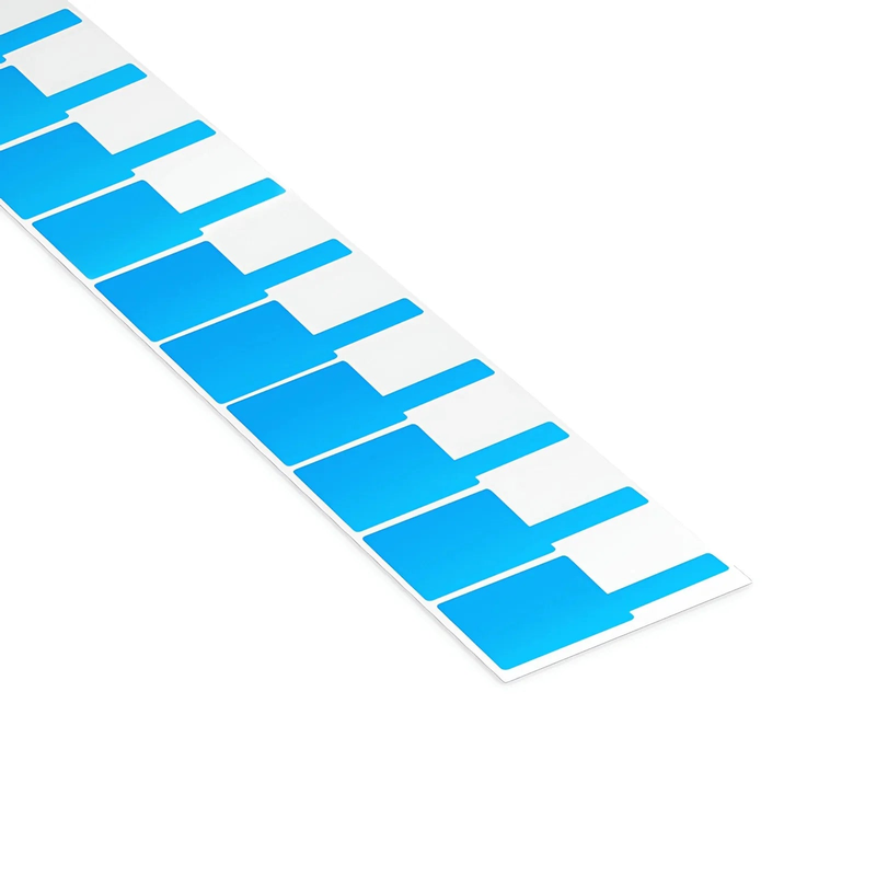1.57in.W x 3.54in.L Printable P-Flag Label, PET, Reel, Blue, 500Labels/Roll
