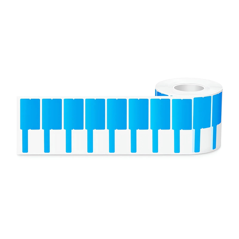 0.94in.W x 2.75in.L Printable P-Flag Label, PET, Reel, Blue, 500Labels/Roll
