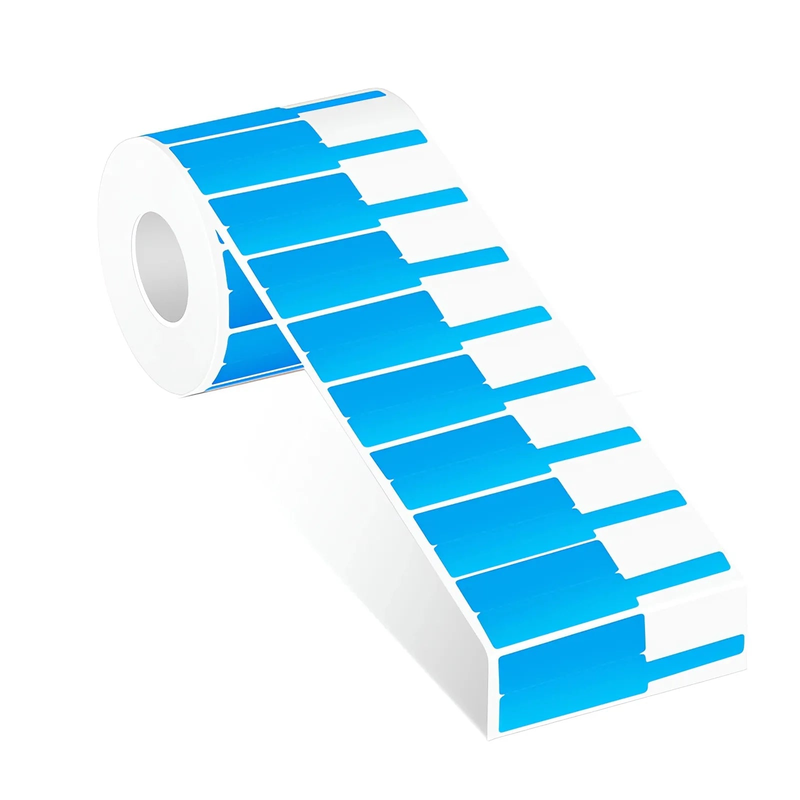 1.02in.W x 3.31in.L Printable P-Flag Label, PET, Reel, Blue, 500Labels/Roll