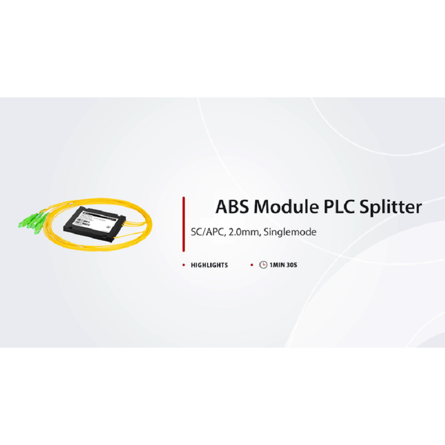 1 x 32 PLC Fiber Splitter, Splice/Pigtailed ABS Module, 2.0mm, SC/APC, Singlemode