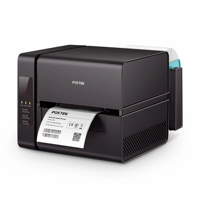 Postek E300i Commercial Label Printer with HEAT™, 4.5" Color LCD Touch Screen, 300dpi, 4ips Print Speed