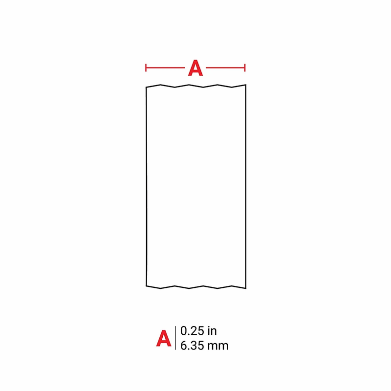 0.25in.Wx 252in.L Panel Labels with Ribbon for M210 and M211 Printers, Black on White