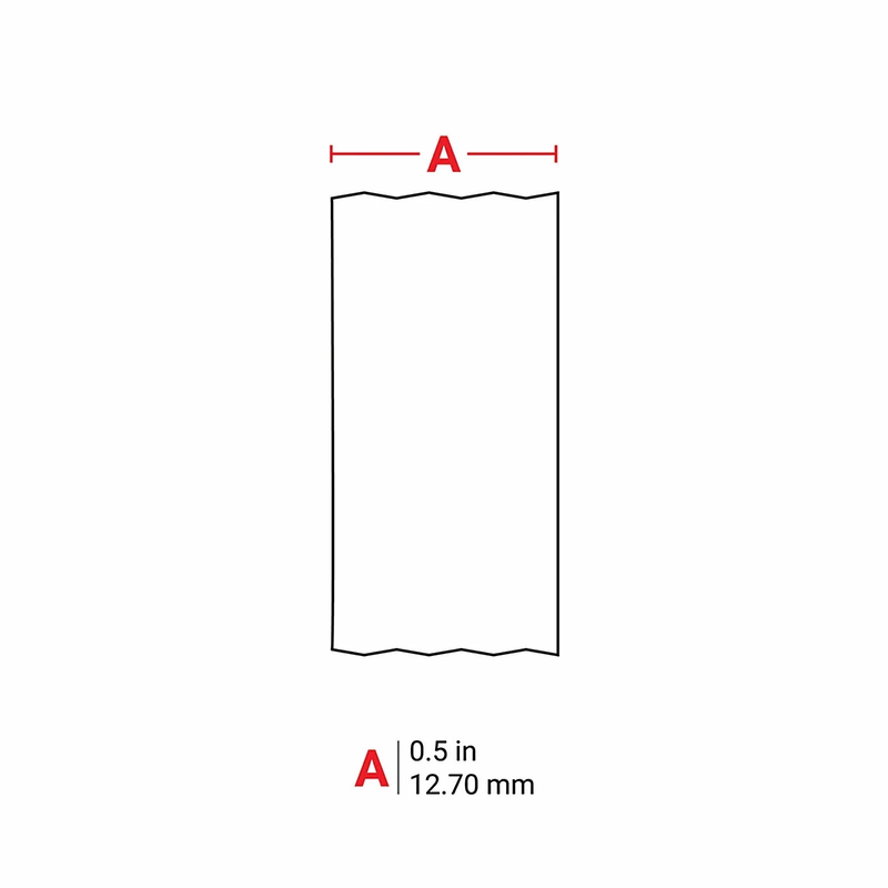 0.5in.Wx 252in.L Panel Labels with Ribbon for M210 and M211 Printers, Black on White