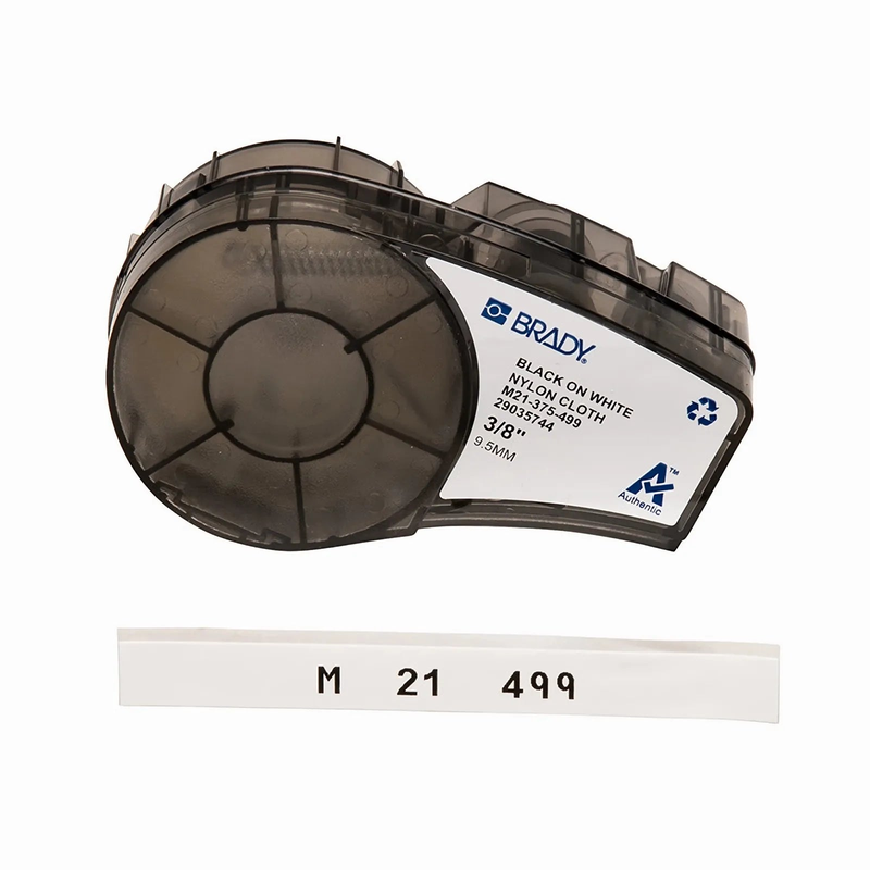 0.5in.W x 192in.L Collapse Nylon Labels with Ribbon for M210 and M211 Printers, Black on White