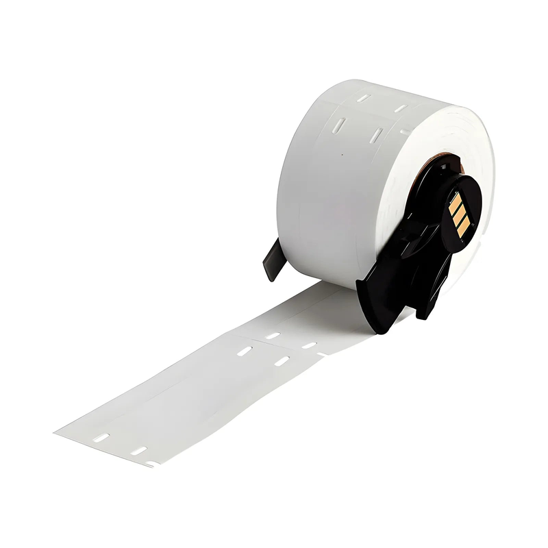 3 in.H x 0.758 in.W Cable Tie Labels for M611 Printers, White, 100 Labels/Roll