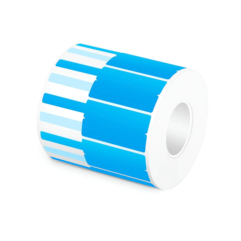1.02in.W x 3.31in.L Printable P-Flag Label, PET, Reel, Blue, 500Labels/Roll