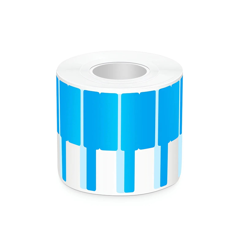 0.94in.W x 2.75in.L Printable P-Flag Label, PET, Reel, Blue, 500Labels/Roll