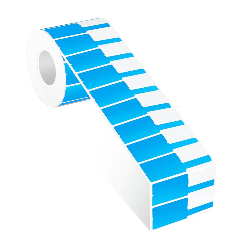 0.94in.W x 2.75in.L Printable P-Flag Label, PET, Reel, Blue, 500Labels/Roll