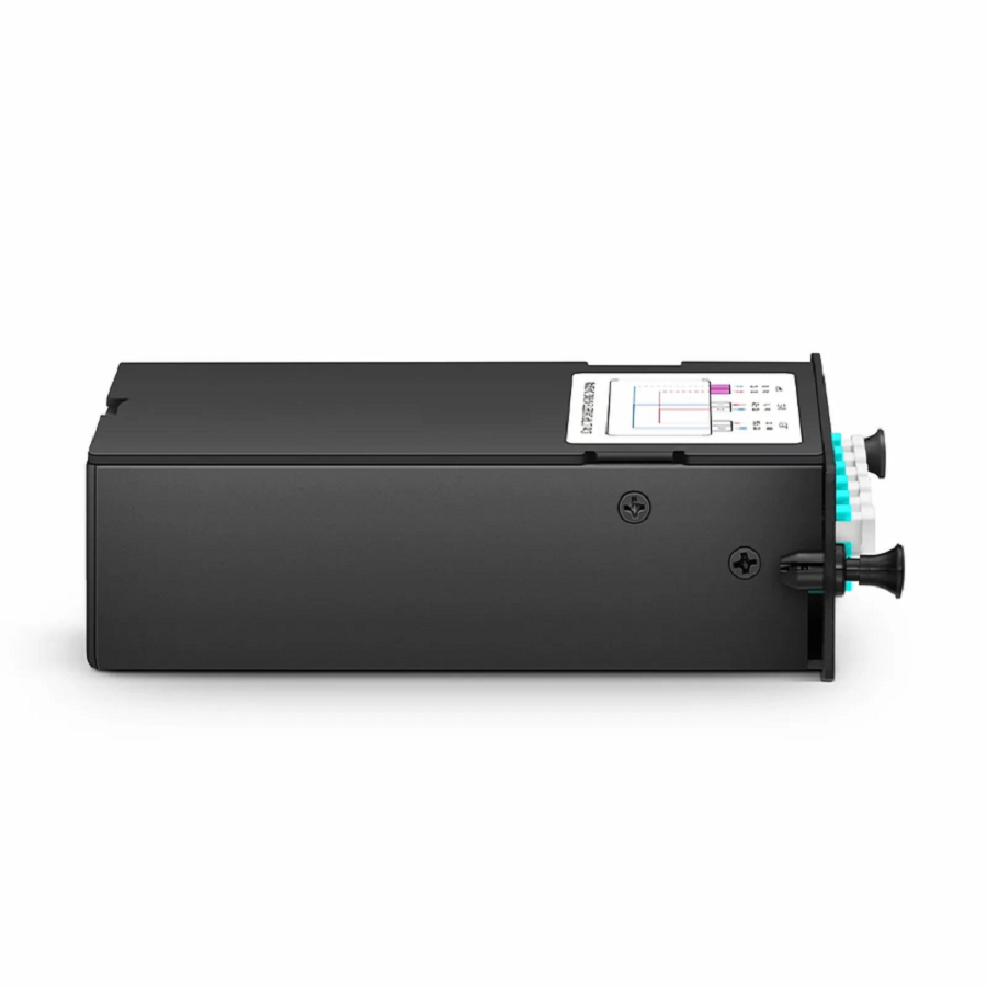 FHD™ LC TAP Cassette, OM4 Multimode, 4 x LC Duplex Live Ports, 2 x LC Duplex TAP Ports, 50/50 Split Ratio (Live/TAP), 1/10/40/100G