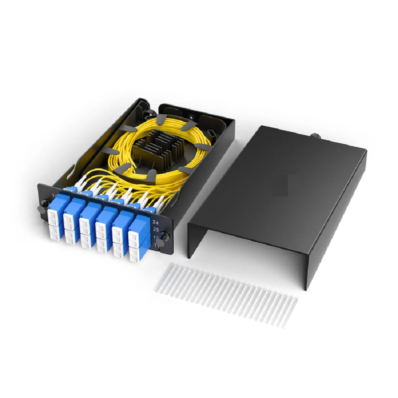 FHD™ LC Splice Cassette with Pigtails, 12 Fibers OM4 Multimode, 6 x LC UPC Duplex (Aqua), 0.3dB Max.