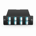 FHD™ MTP®-LC Cassette, OM4 Multimode, Universal, 16 Fibers, 2 x MTP®-8 (Male) to 8 x LC Duplex (Aqua), 0.35dB Max.