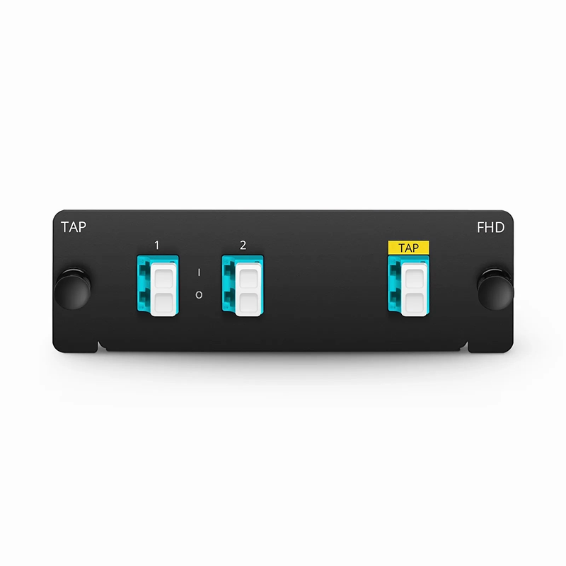 FHD™ LC TAP Cassette, OM4 Multimode, 2 x LC Duplex Live Ports, LC Duplex TAP Port, 50/50 Split Ratio (Live/TAP), 1/10/40/100G