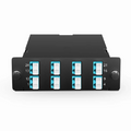 FHD™ MTP®-LC Cassette, OM4 Multimode, Universal, 16 Fibers, 2 x MTP®-8 (Male) to 8 x LC Duplex (Aqua), 0.35dB Max.