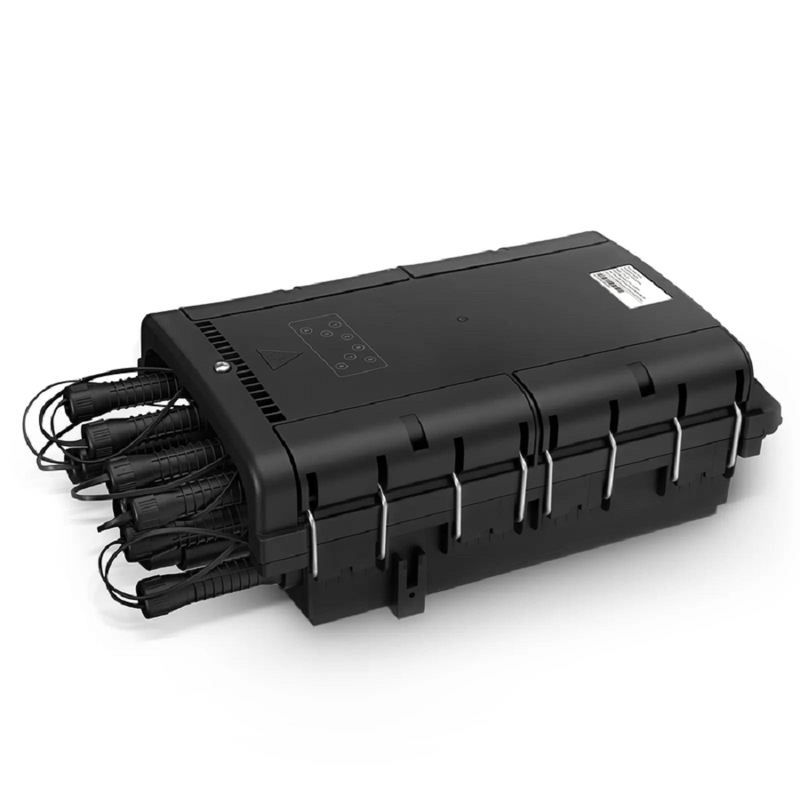 Universal Pre-Terminated Hub Box for Quick ODN, 1 Uncut Port, 8 SC/APC Adapters, Mechanical Seal, Supports 1:2/1:4/1:8 Mini Splitters, PP+GF, IP65, Wall/Pole/Aerial Mount, Indoor/Outdoor