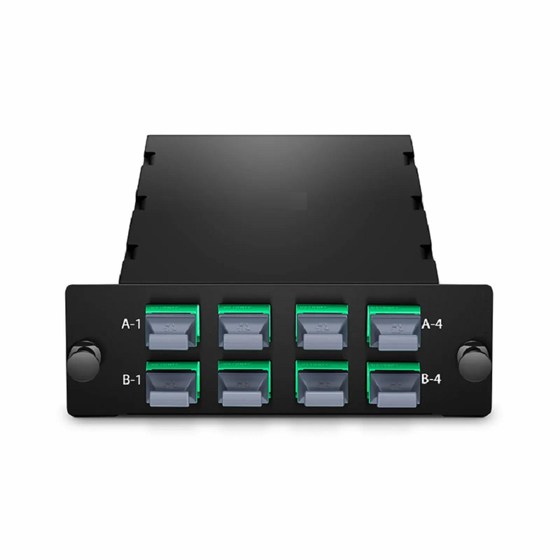 FHD™ 4 x MTP®-8 Mesh Cassette, 32 Fibers OS2 Single Mode, Universal, 4 x 8F MTP® to 4 x 8F MTP® (Green), 0.35dB Max.