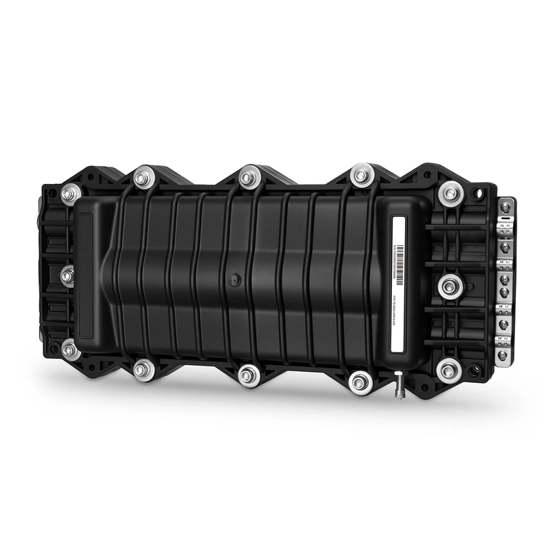 144 Fibers 4In-4Out In-Line Fiber Optic Splice Closure, Mechanical Seal, with 1 Pre-installed Fusion Splice Tray