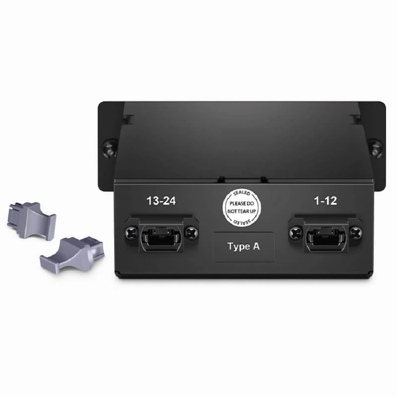 FHD™ MTP®-LC Cassette, OM5 Multimode, Type AF, 24 Fibers, 2 x MTP®-12 (Male) to 12 x LC Duplex, 0.35dB Max.