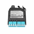 FHX™ MTP®-LC Cassette, OS2 Single Mode, Universal, 8 Fibers, MTP®-8 (Male) to 4 x Shuttered LC Duplex (Blue), 0.35dB Max.