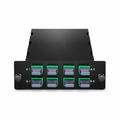 FHD™ 4 x MTP®-8 Mesh Cassette, 32 Fibers OM4 Multimode, Universal, 4 x 8F MTP® to 4 x 8F MTP® (Aqua), 0.35dB Max.