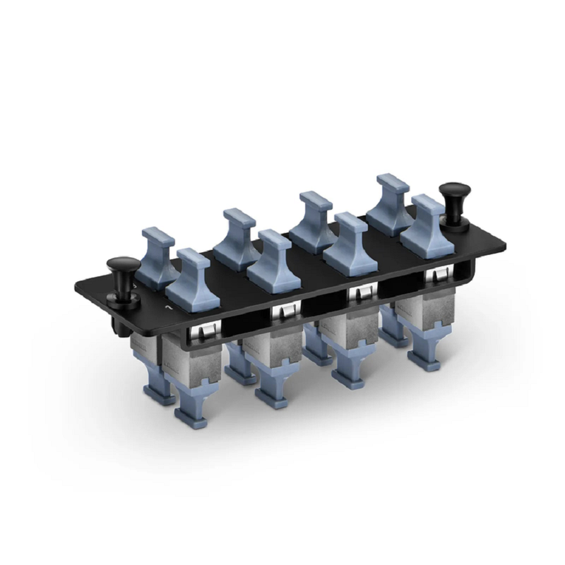 FHD™ Fiber Adapter Panel, OM3/OM4, 8 x MTP®-8/12/24 Key Up to Key Up (Charcoal Gray) Adapter, Type B