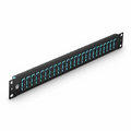 FHU™ 1U 19'' Fiber Adapter Panel, 48 Fibers OM4 Multimode, 24 x SC UPC Duplex (Aqua) Adapter, Ceramic Sleeve