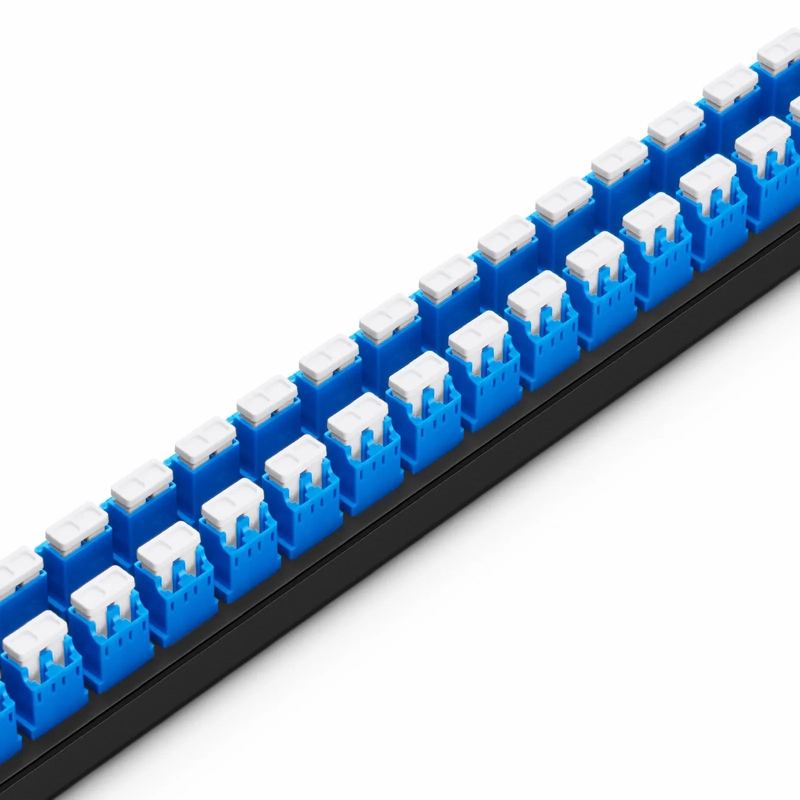 FHU™ 1U 19'' Fiber Adapter Panel, 96 Fibers OS2 Single Mode, 48 x LC UPC Duplex (Blue) Adapter, Ceramic Sleeve