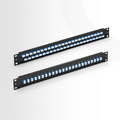 FHU™ 1U 19'' Fiber Adapter Panel, 96 Fibers OM4 Multimode, 48 x LC UPC Duplex (Aqua) Adapter, Ceramic Sleeve