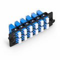 FHD™ Fiber Adapter Panel, 24 Fibers OS2 Single Mode, 12 x LC APC Duplex (Green) Adapter, Ceramic Sleeve