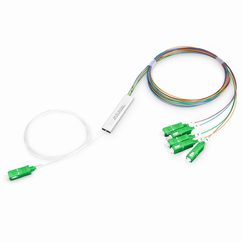 1 x 5 Asymmetrical PLC Fiber Splitter, Mini Module, 50/50, 900Î¼m, SC/APC, Singlemode
