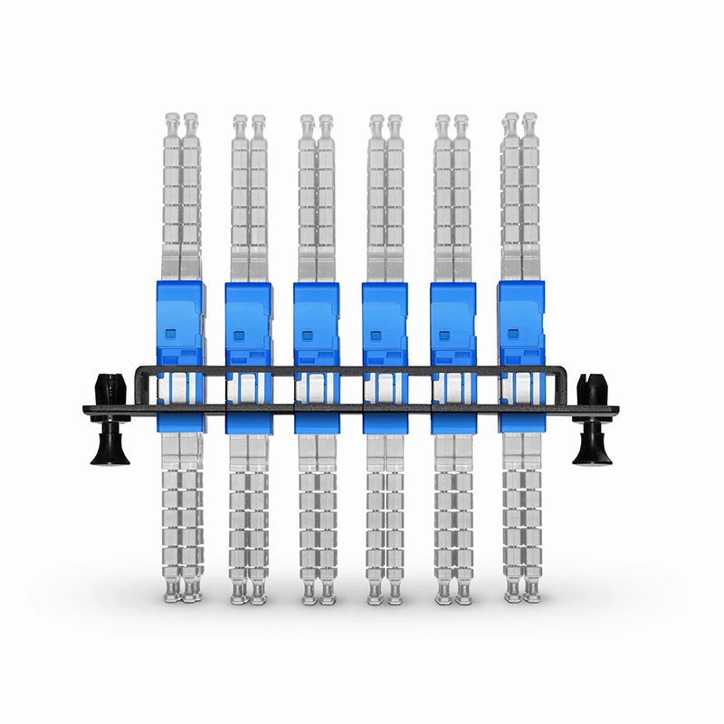 FHD™ Fiber Adapter Panel, 48 Fibers OS2 Single Mode, 12 x MDC UPC 2-Port Duplex (Blue) Adapter, Ceramic Sleeve