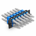 FHD™ Fiber Adapter Panel, 48 Fibers OS2 Single Mode, 12 x MDC UPC 2-Port Duplex (Blue) Adapter, Ceramic Sleeve