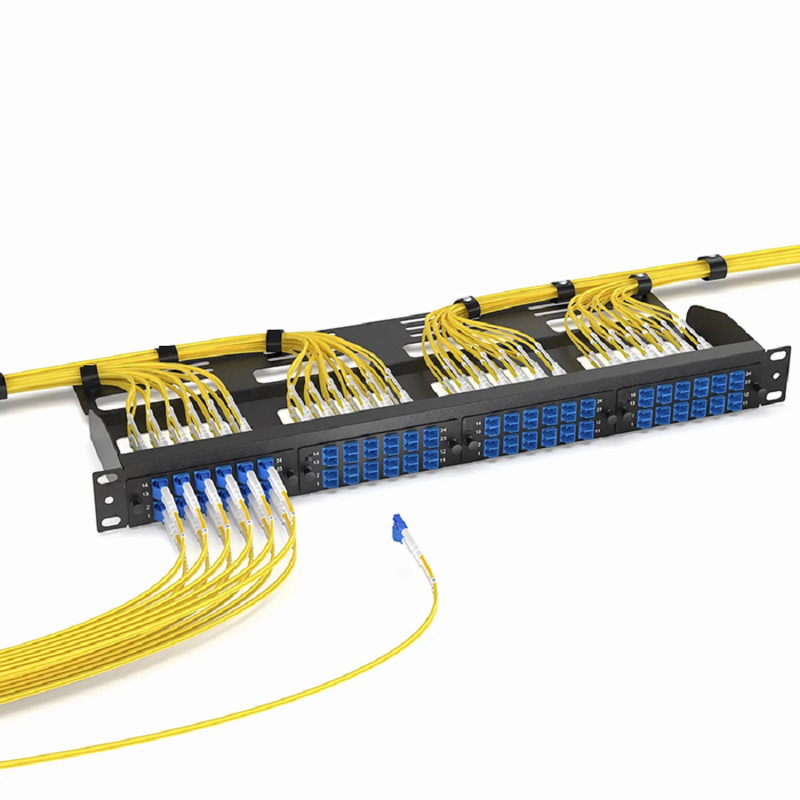 FHD™ Fiber Adapter Panel, 12 Fibers OS2 Single Mode, 6 x SC UPC Duplex (Blue) Adapter, Ceramic Sleeve