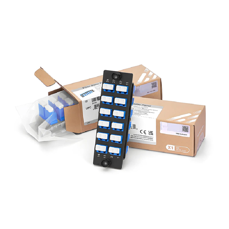FHD™ Fiber Adapter Panel, 24 Fibers OS2 Single Mode, 12 x LC UPC Duplex (Blue) Adapter, Ceramic Sleeve