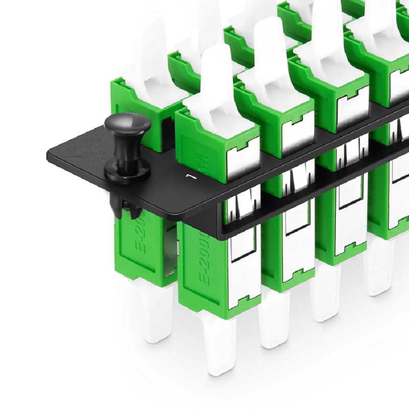 FHD™ Adapter Panel, 12 Fibers OS2 Single Mode, 12 x LSH APC Simplex (Green) Adapter, Ceramic Sleeve