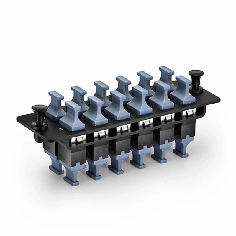 FHD™ Fiber Adapter Panel, 12 Fibers OM4 Multimode, 6 x SC UPC Duplex (Aqua) Adapter, Ceramic Sleeve