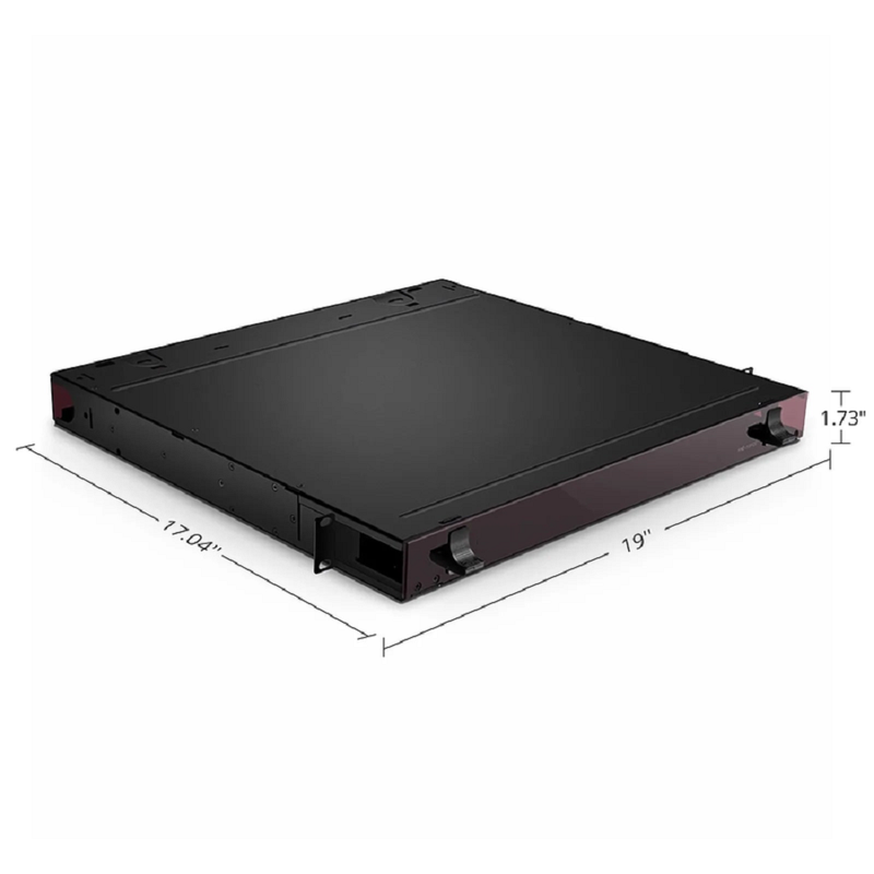 FHD™ High Density 1U Rack Mount Enclosure Unloaded, Sliding Drawer, Holds up to 4 x FHD™ Cassettes, Panels, or Splice Trays, 144 Fibers (LC)