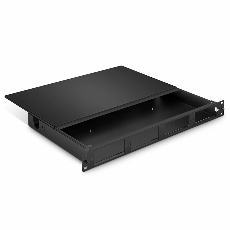 FHD™ High Density 1U Rack Mount Enclosure Unloaded, Tool-less Removable Top Cover, Holds up to 4 x FHD™ Cassettes, Panels, or Splice Trays, 144 Fibers (LC)