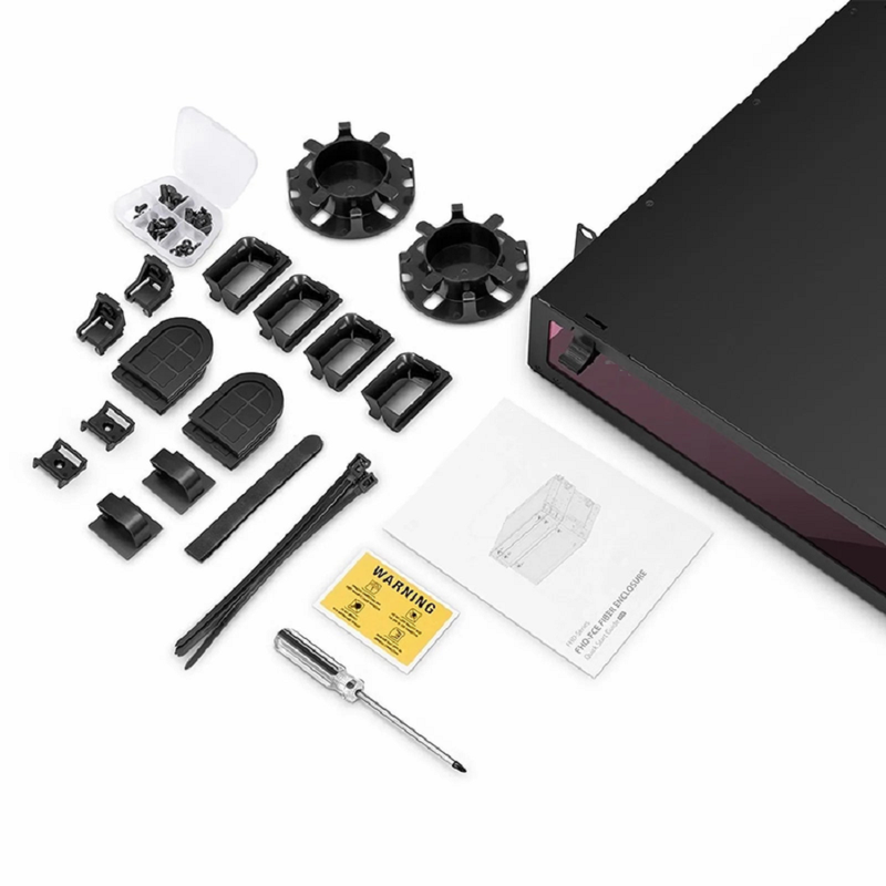 FHD™ High Density 2U Rack Mount Enclosure Unloaded, Sliding Drawer, Holds up to 8 x FHD™ Cassettes, Panels or Splice Trays, 288 Fibers (LC)