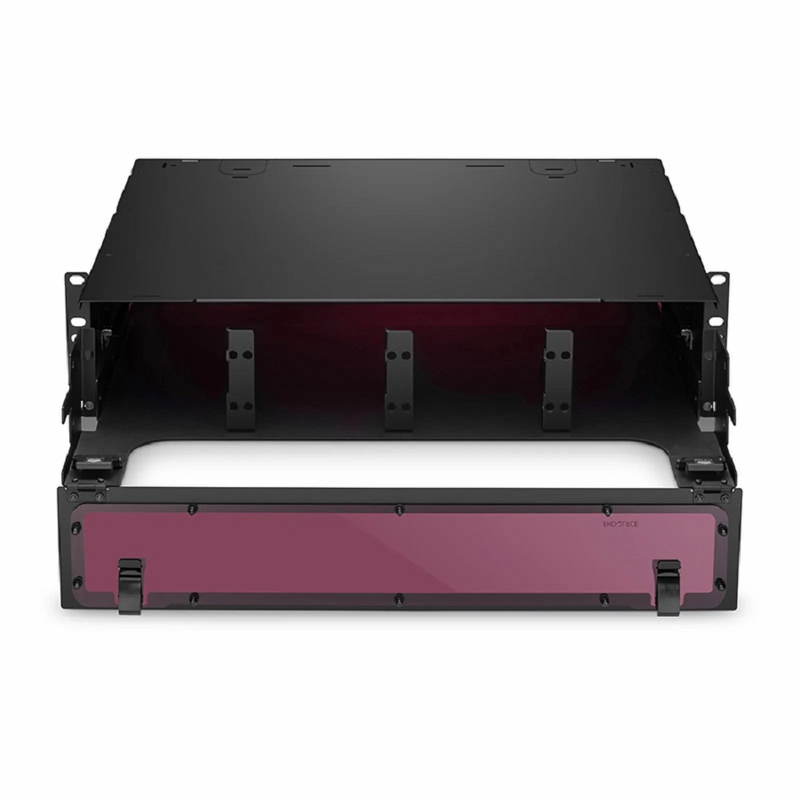 FHD™ High Density 2U Rack Mount Enclosure Unloaded, Sliding Drawer, Holds up to 8 x FHD™ Cassettes, Panels or Splice Trays, 288 Fibers (LC)