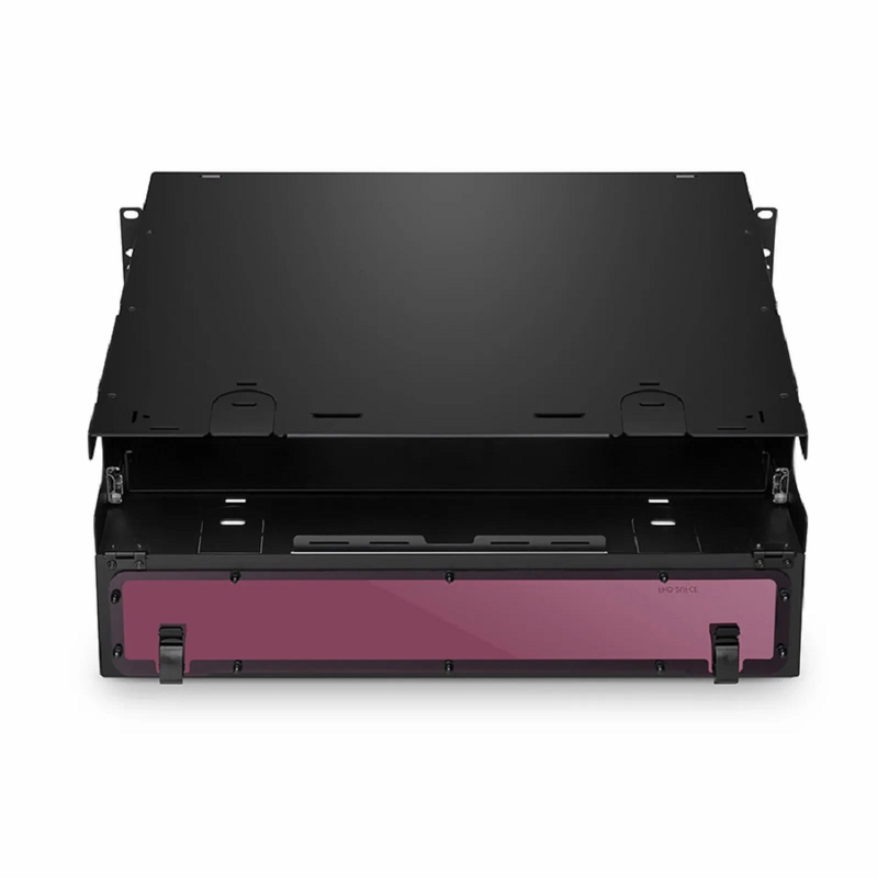FHD™ High Density 2U Rack Mount Enclosure Unloaded, Sliding Drawer, Holds up to 8 x FHD™ Cassettes, Panels or Splice Trays, 288 Fibers (LC)
