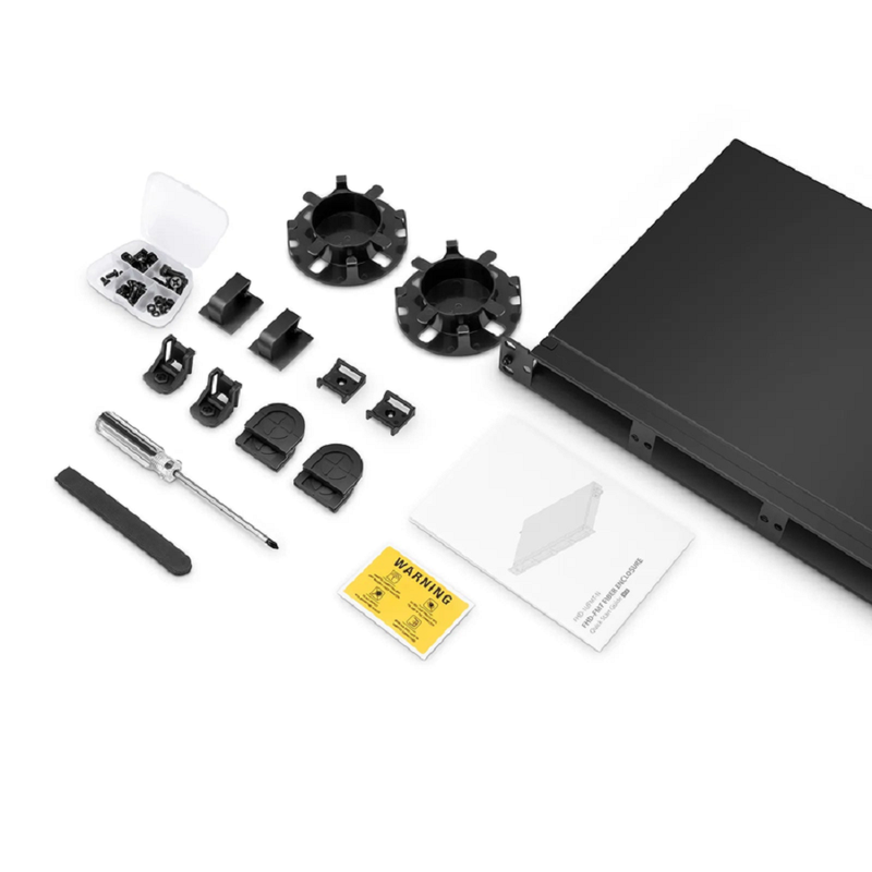 FHD™ High Density 1U Rack Mount Enclosure Unloaded, Tool-less Removable Top Cover, Holds up to 4 x FHD™ Cassettes, Panels, or Splice Trays, 144 Fibers (LC)