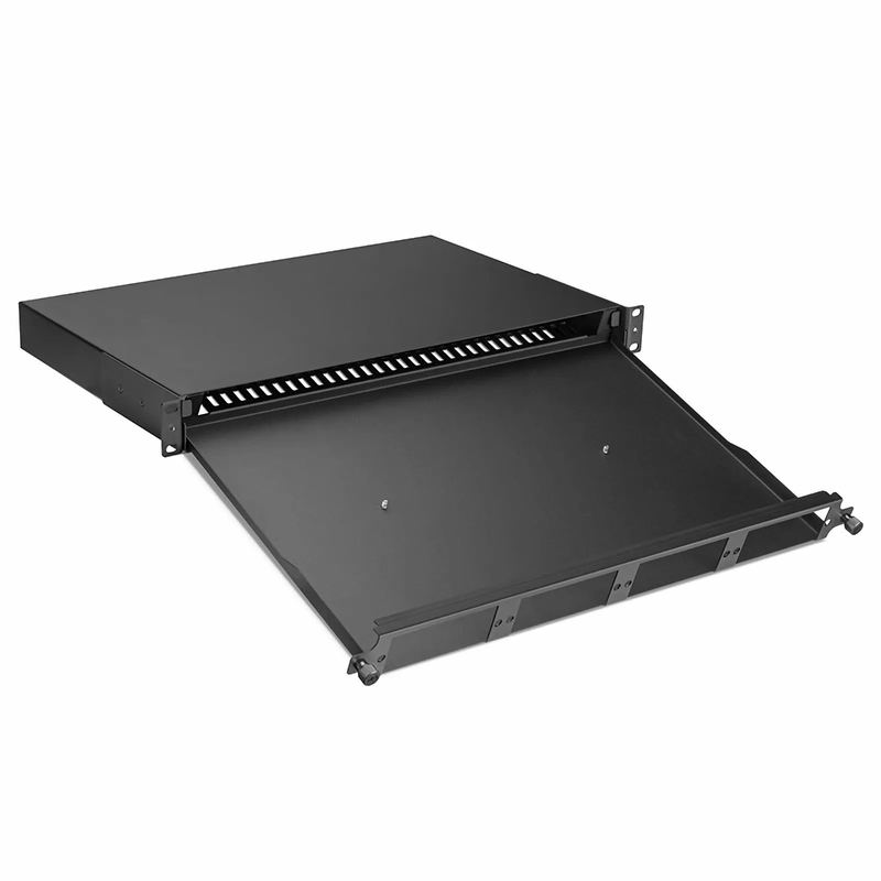 FHD™ High Density 1U Rack Mount Enclosure Unloaded, Sliding and Tilt-down Drawer, Holds up to 4 x FHD™ Cassettes, Panels, or Splice Trays, 144 Fibers (LC)