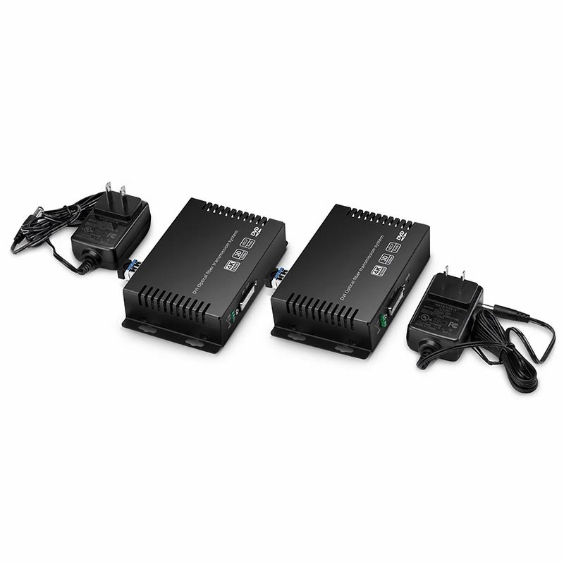 4K HDMI Extender Set with Audio, EDID and RS232 via Single LC Fiber for 10km