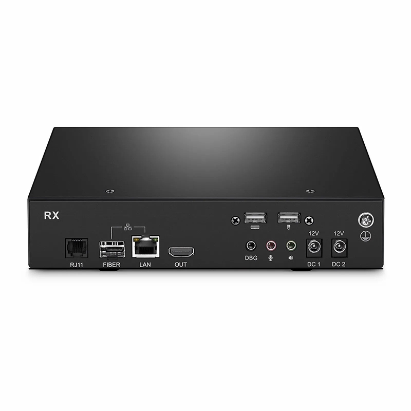 4K HDMI USB HID IP KVM Matrix Receiver Set with Audio and EDID over Fiber Optic Cable for 20km and Cat5e/6/6a/7 for 120m, 3840x2160@60Hz