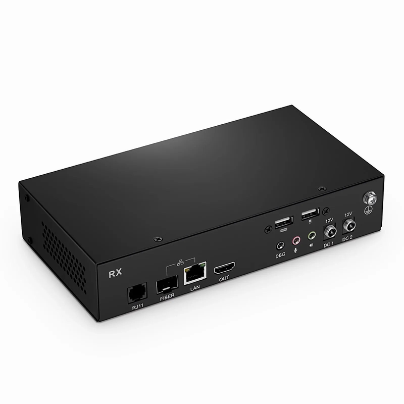4K HDMI USB HID IP KVM Matrix Receiver Set with Audio and EDID over Fiber Optic Cable for 20km and Cat5e/6/6a/7 for 120m, 3840x2160@60Hz