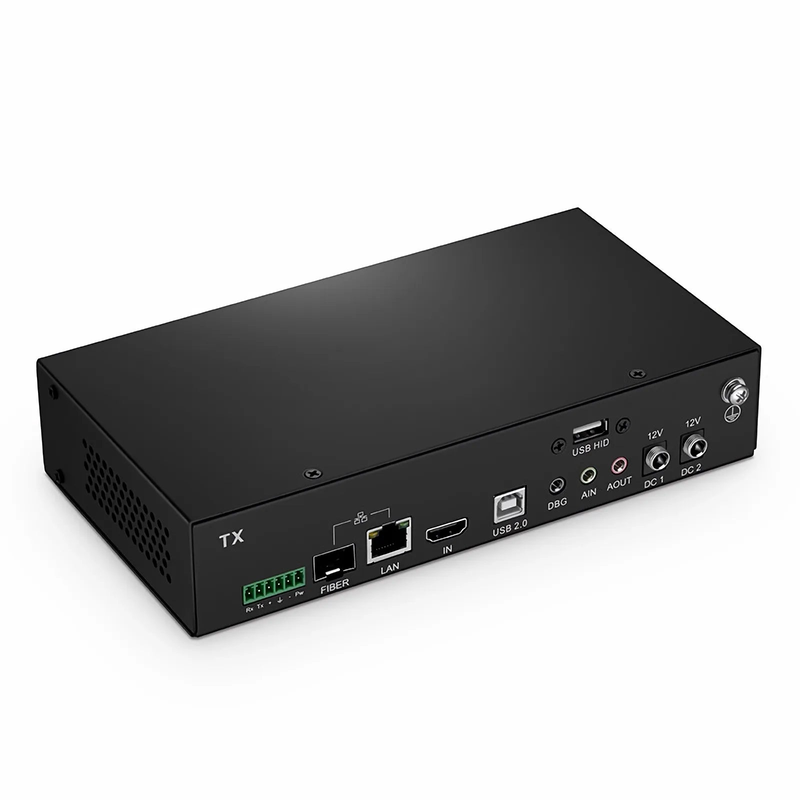 4K HDMI USB HID IP KVM Matrix Transmitter Set with Audio and EDID over Fiber Optic Cable for 20km and Cat5e/6/6a/7 for 120m, 3840x2160@60Hz
