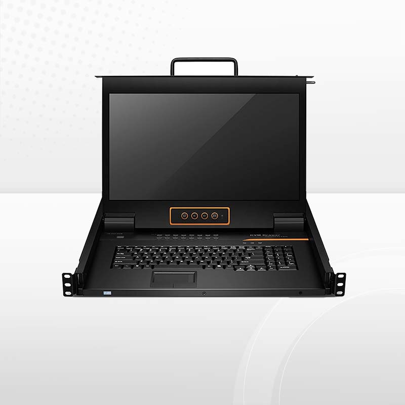 16-Port Cat5 1U Rack-Mount KVM Over IP Switch with 17" Full HD LCD, 16 x RJ45 to VGA Interface Modules Included