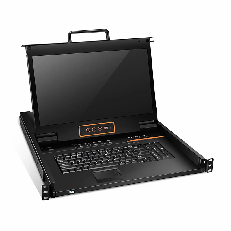 16-Port Cat5 1U Rack-Mount KVM Over IP Switch with 17" Full HD LCD, 16 x RJ45 to VGA Interface Modules Included