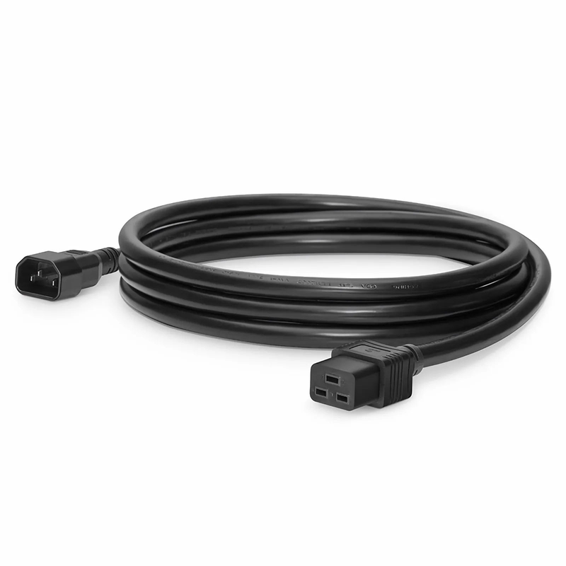 10ft (3m) IEC60320 C14 to IEC60320 C19 14AWG 250V/15A Power Cord, Black